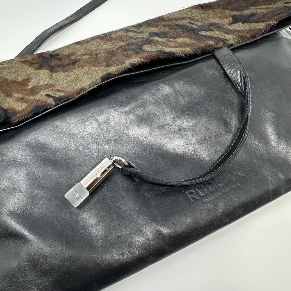 RUDSAK Crossbody/Clutch Leather w/Camo Ponyskin Bag - Picture 7 of 7
